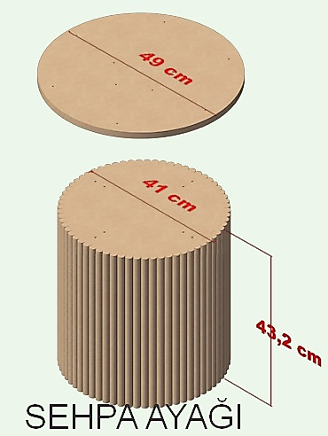 SEHPA AYAĞI BOHEM TARZI BOYANABİLİR HAM MDF ( sadece ayak )