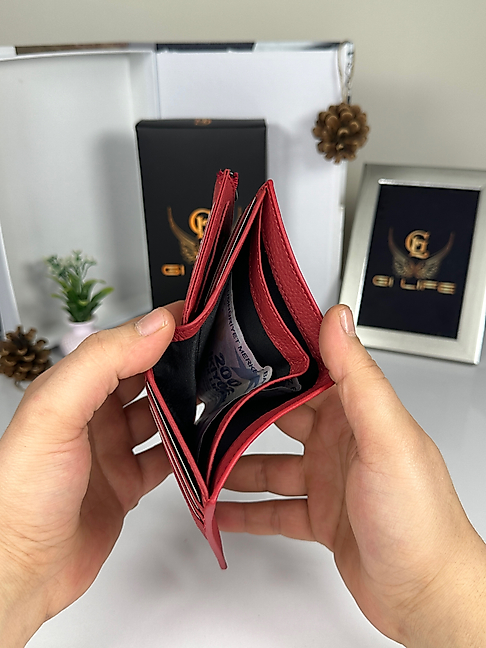 Jordan 2044 Ünisex Kırmızı Renk Hakiki Deri Fermuarlı