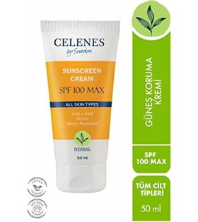 Celenes By Sweden Herbal Güneş Koruma Kremi SPF100 50 ml - Tüm Cilt Tipleri