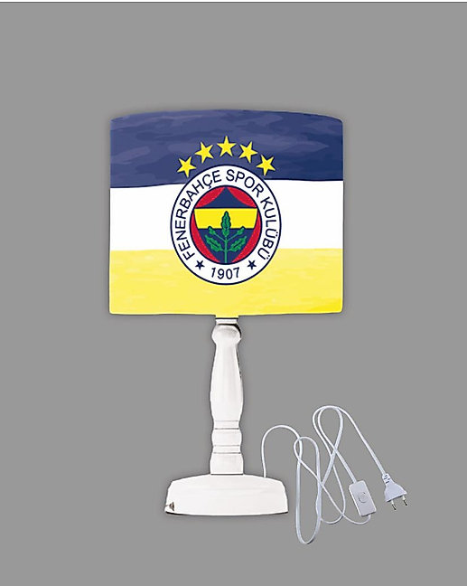 Minibabyrooms Fenerbahçe Desenli Ahşap Oyma Ayak Abajur