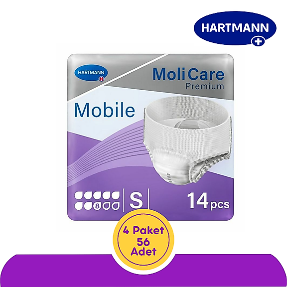 Hartmann MoliCare Premium Mobile Emici Külot 8 Damla Mor Paket (Small) 14'lü (4 Paket)