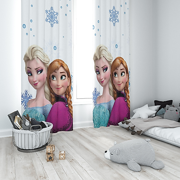 Minibabyrooms Elsa ve Anna Temalı Fon Perde