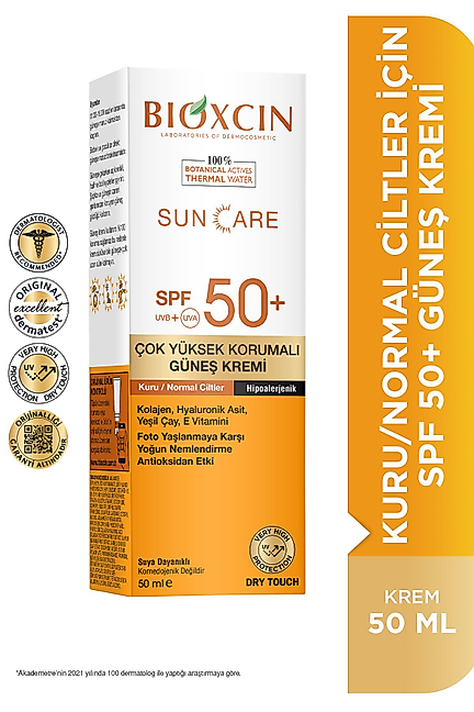 Bioxcin Güneş Kremi Kuru & Normal Ciltler İçin SPF50 50 ml