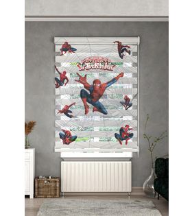 Minibabyrooms Spiderman Temalı Çocuk Odası Zebra Perde