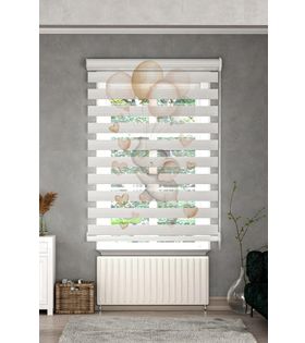 Minibabyrooms Fil ve Balonlar Desenli Zebra Perde