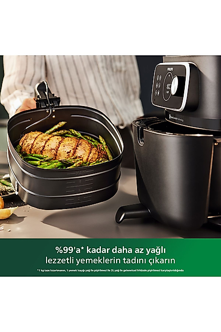 Philips HD9875/90 Airfryer 7000 Serisi XXL Connected, 2 kg, 8.3 L Kapasite, Uzaktan Bağlantılı