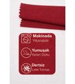PerdeYap Bordo Ada Fon Perde Tek Kanat 1/3 Sık Pile