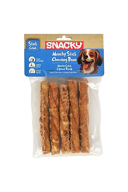 Snacky Çıtır Munchy Sığır Etli Tavuklu Köpek Kemiği 13 cm 5 Adet