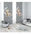 Minibabyrooms Ayda Uyuyan Ayıcık Desenli Fon Perde
