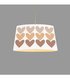 Minibabyroom Kahverenkli Kalplar Temalı Çocuk Odası Sarkıt Avize