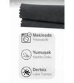 PerdeYap Kadife Dokulu Koyu Gri Kırlent Yastık Kılıfı Antrasit ( 2 Adet )