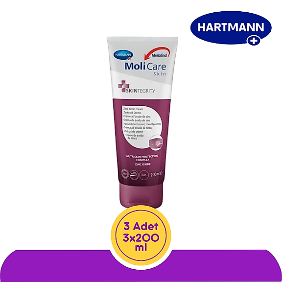 Hartmann MoliCare Skin Bariyer Krem Çinkolu 200 ML (3 Adet)