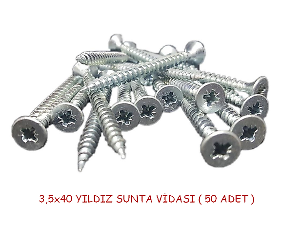 3,5X40 Yıldız Sunta Vidası ( 50 Adet )