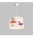 Minibabyroom Pembe Balerin Kız ve Kuğu Temalı Çocuk Odası Sarkıt Avize
