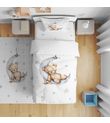 Minibabyrooms Ayda Uyuyan Ayıcık Beyaz Zemin Temalı Nevresim Takımı