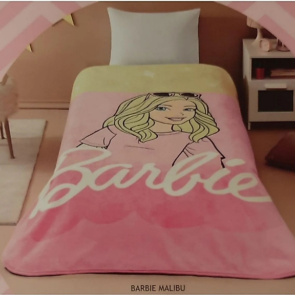 Taç Barbie Malibu Tek Kişilik Battaniye