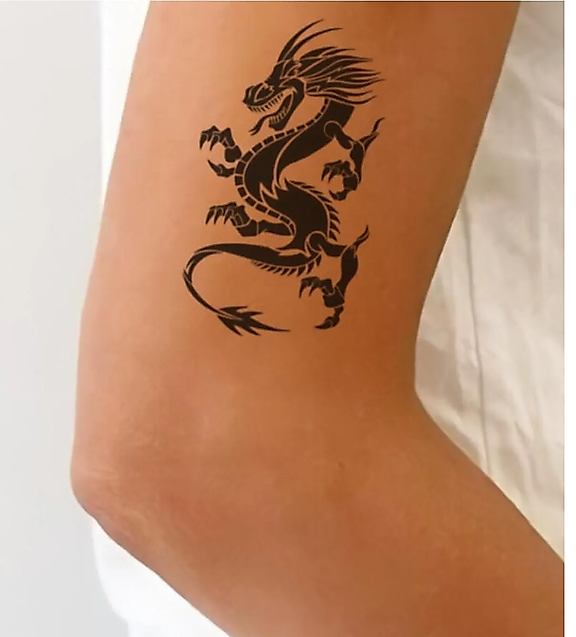 Ejderha Ense, Göğüs, Bilek, Kol, Bacak, Boyun, Sırt Geçici Dövme, Tattoo