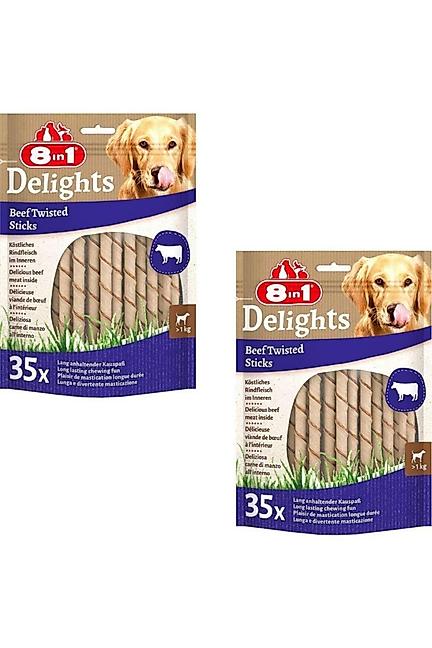 8 ın 1 Delights Köpekler Için Biftekli Ödül Çubuğu 190 Gr