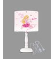 Minibabyrooms Barbie Desenli Ahşap Oyma Ayak Abajur