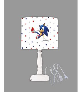 Minibabyrooms Sonic Desenli Ahşap Oyma Ayak Abajur