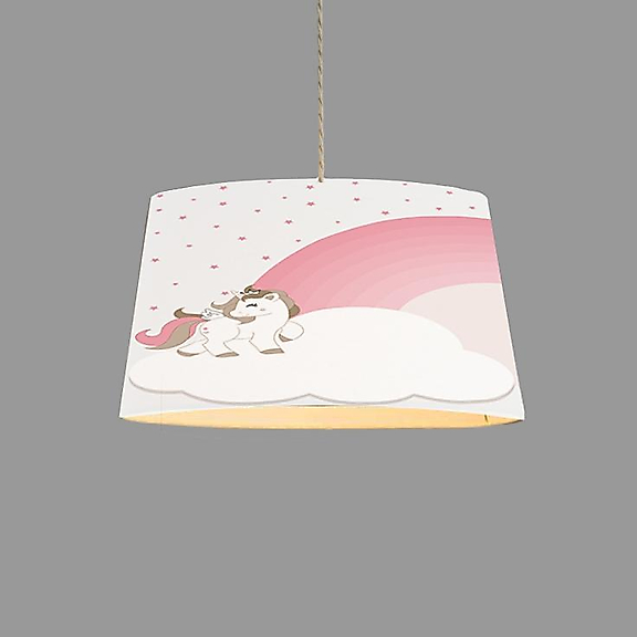 Minibabyroom Pembe Unicorn ve Gökkuşağı Temalı Çocuk Odası Sarkıt Avize