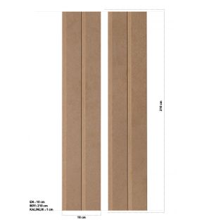 İskandinav Lambri 10 CM Genişlik X 10 mm Kalınlık X 210 cm Uzunlukta Ham Mdf