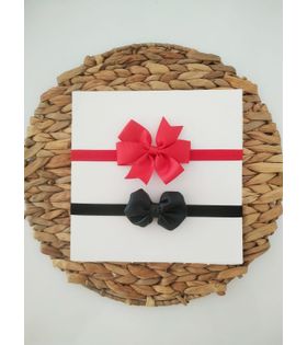 Siyah Deri Çocuk Bandana ve Kurdele Çocuk Bandana Seti