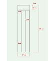 27 cm Genişlik x 105 cm Ham mdf Duvar paneli ( 10 mm kalınlık )