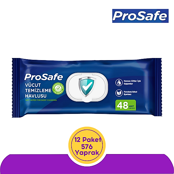 Prosafe Vücut Temizleme Havlusu (12 Paket) 576 Yaprak