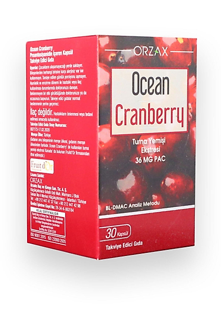 Ocean Cranberry Turna Yemişi Ekstresi 36 mg Pac 30 Kapsül