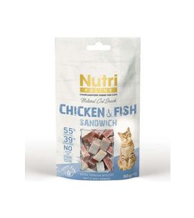 Nutri Tahılsız Feline Chicken And Fish Sandwich 50 gr X 2 Paket