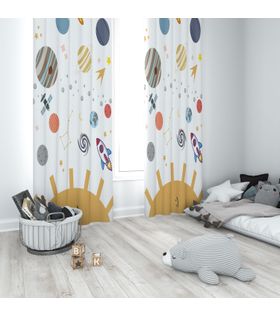 Minibabyrooms Güneş ve Gezegenler Temalı Fon Perde