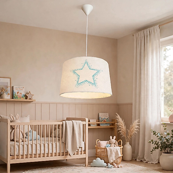 Minibabyroom Yeşil Yıldız Temalı Çocuk Odası Sarkıt Avize