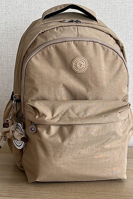 Nemo Bags Okul Çantası Büyük Boy Unisex GOLD Su Geçirmez Klinkır Kumaş Seyahat Çantası Laptop Bölmeli