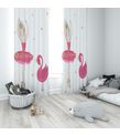 Minibabyrooms Pembe Balerin Kız ve Kuğu Temalı Fon Perde