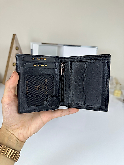 Passcase 2070 Hakiki Deri Siyah Cüzdan