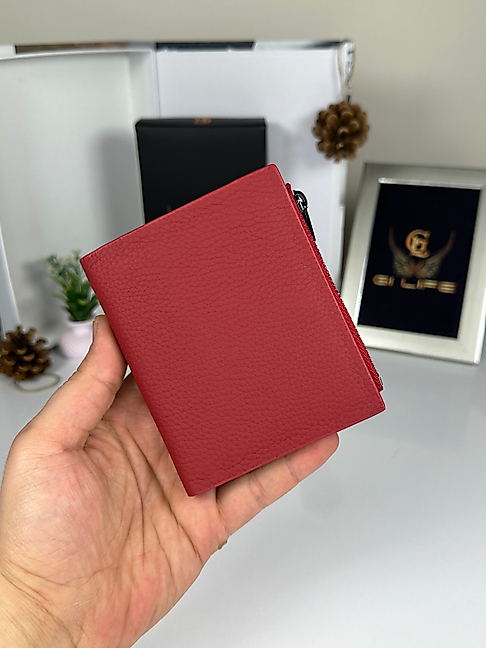 Jordan 2044 Ünisex Kırmızı Renk Hakiki Deri Fermuarlı