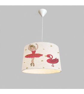 Minibabyroom Pembe Balerin Kız ve Kuğu Temalı Çocuk Odası Sarkıt Avize