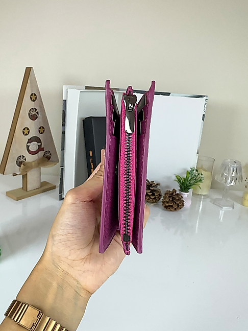 Jordan 2044 Ünisex Pembe Renk Hakiki Deri Fermuarlı