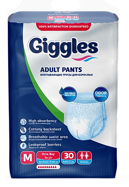 Giggles Emici Külot Medium Jumbo 30’lu | Konforlu & Güvenli