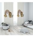 Minibabyrooms Aslan ve Gökkuşağı Temalı Fon Perde