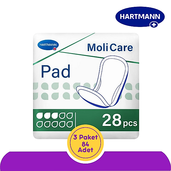 Hartmann MoliCare Pad Mesane Pedi 3 Damla (Medium) 28 Adet (3 Paket)