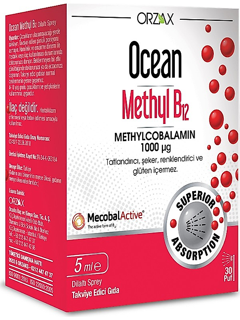 Ocean Methyl B12 Sprey 1000 mg 5 ml