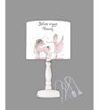Minibabyrooms Unicorn ve Balerin Desenli Ahşap Oyma Ayak Abajur