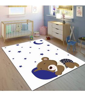 Minibabyrooms Uyuyan Ayıcık Desenli 8 mm Kalınlıkta Çocuk Odası Halısı