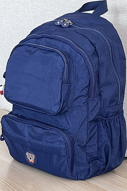Nemo Bags LACİVERT Sırt, Okul, 14 İnç Laptop, Seyahat Çantası Amigurumi Ayıcık Anahtarlık Hediyeli