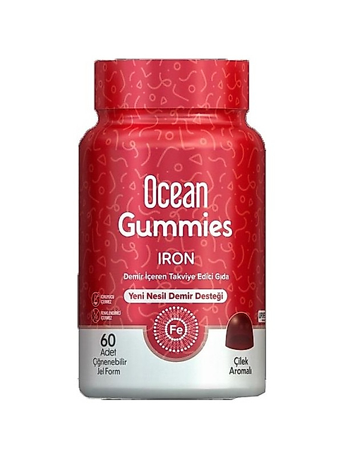 Ocean Gummies Iron 60 Çiğneme Formu