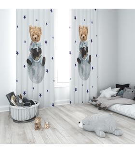 Minibabyrooms Astronot Ayıcık Temalı Fon Perde