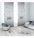 Minibabyrooms Gri Yıldızlar Temalı Fon Perde