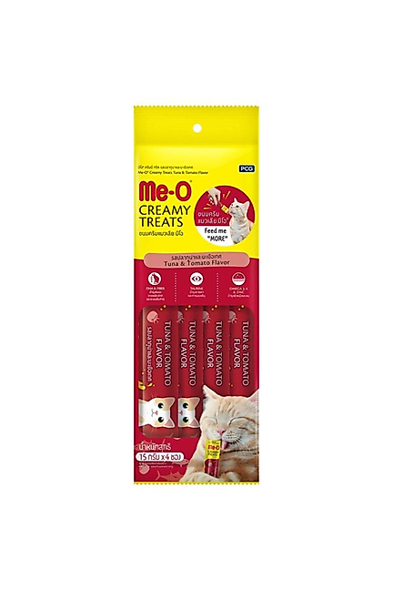 Meo Ton Balıklı Domatesli Krema Sıvı Kedi Ödülü 4x15gr